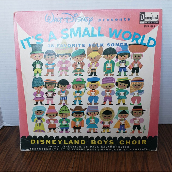 Walt Disney presents IT’S A SMALL WORLD Vinyl LP Disneyland 1289 - Good 1965 - Picture 1 of 14